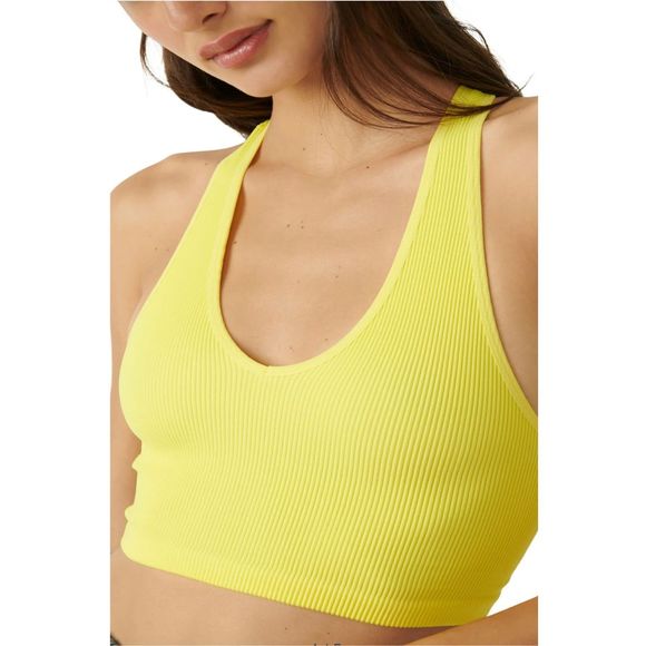 Free People Movement Free Throw Crop Tank in Lemon Verbena Size XS - Picture 4 of 6